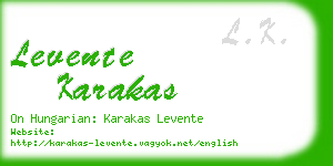 levente karakas business card